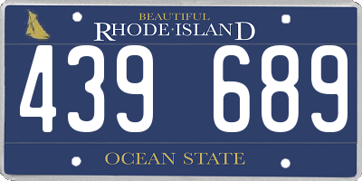 RI license plate 439689