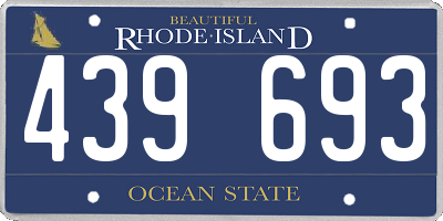 RI license plate 439693