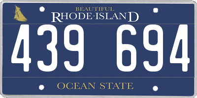 RI license plate 439694