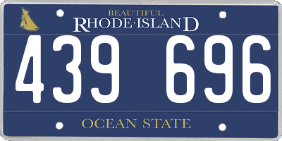 RI license plate 439696