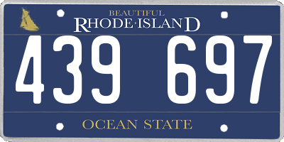 RI license plate 439697