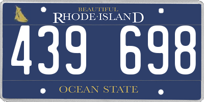 RI license plate 439698