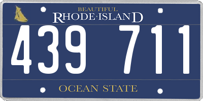 RI license plate 439711