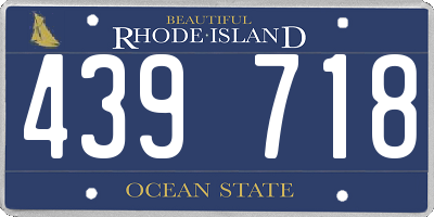 RI license plate 439718