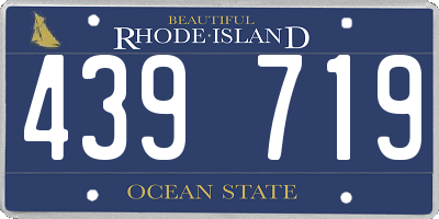 RI license plate 439719