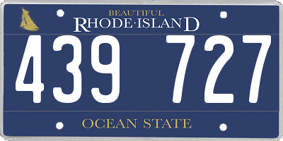 RI license plate 439727