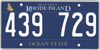 RI license plate 439729