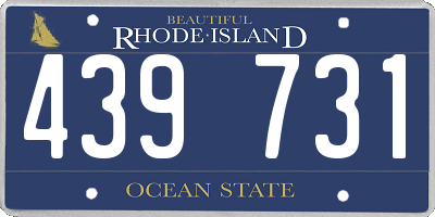 RI license plate 439731