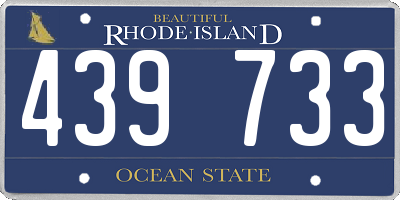 RI license plate 439733