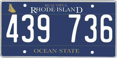 RI license plate 439736