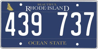 RI license plate 439737