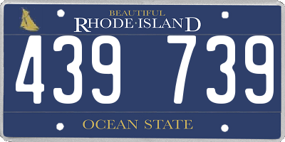 RI license plate 439739