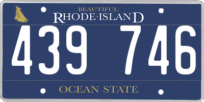 RI license plate 439746