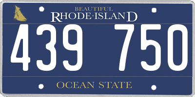 RI license plate 439750