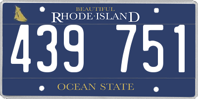 RI license plate 439751