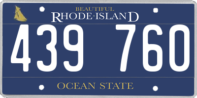 RI license plate 439760