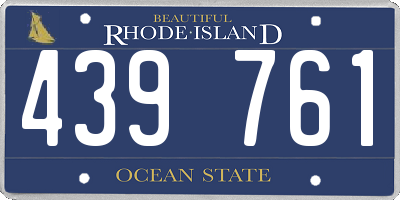 RI license plate 439761