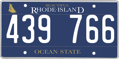RI license plate 439766