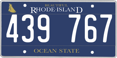 RI license plate 439767