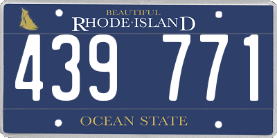RI license plate 439771