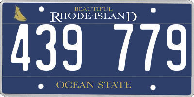 RI license plate 439779
