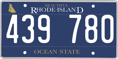 RI license plate 439780