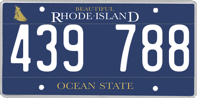 RI license plate 439788