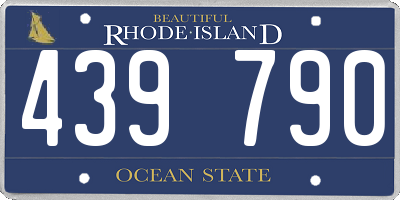 RI license plate 439790
