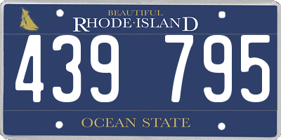 RI license plate 439795