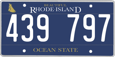 RI license plate 439797