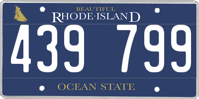 RI license plate 439799