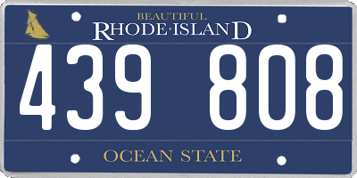 RI license plate 439808