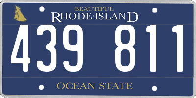 RI license plate 439811