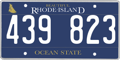 RI license plate 439823