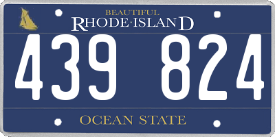 RI license plate 439824