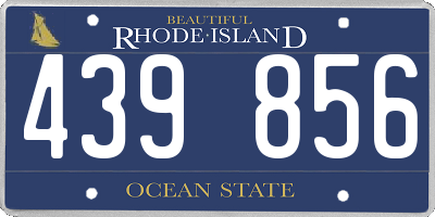 RI license plate 439856
