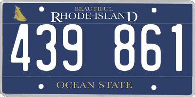 RI license plate 439861