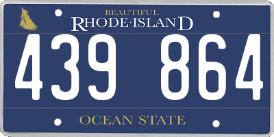 RI license plate 439864