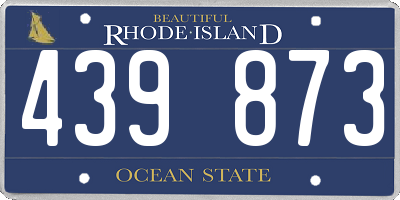 RI license plate 439873