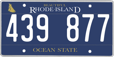 RI license plate 439877