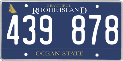 RI license plate 439878