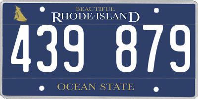 RI license plate 439879