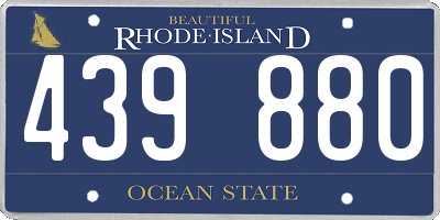RI license plate 439880