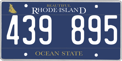 RI license plate 439895