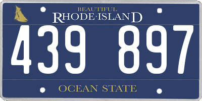 RI license plate 439897