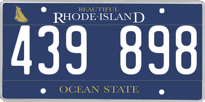 RI license plate 439898