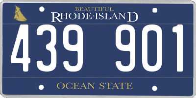 RI license plate 439901