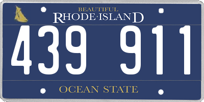 RI license plate 439911