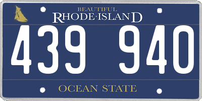 RI license plate 439940