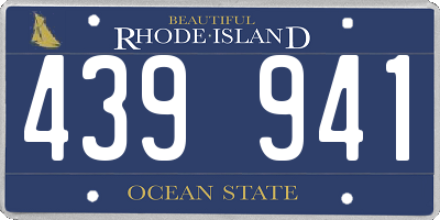 RI license plate 439941